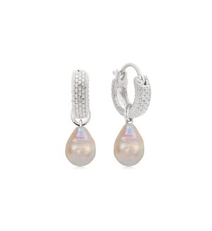 Earrings Earrings | Baroque Pearl Heirloom Huggie Earrings  – Monica Vinader Womens www.sharongrantley.com