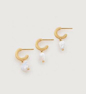 Earrings Earrings | Keshi Pearl Huggie Ear Stack  – Monica Vinader Womens www.sharongrantley.com