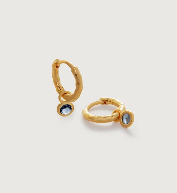 Earrings Earrings | Mini Gem Huggie Earrings 18k Gold Vermeil – Monica Vinader Womens www.sharongrantley.com
