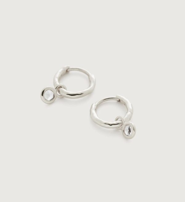 Earrings Earrings | Mini Gem Huggie Earrings Sterling Silver – Monica Vinader Womens www.sharongrantley.com
