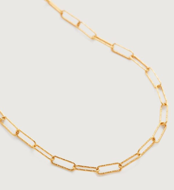 Jewelry Necklaces | Alta Textured Chain Necklace Adjustable 61cm/24′ 18k Gold Vermeil – Monica Vinader Womens www.sharongrantley.com