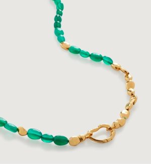 Jewelry Necklaces | Rio Beaded Gemstone Necklace 46cm /18′ 18k Gold Vermeil – Monica Vinader Womens www.sharongrantley.com