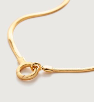 Jewelry Necklaces | Snake Chain Necklace 50cm/20′ 18k Gold Vermeil – Monica Vinader Womens www.sharongrantley.com