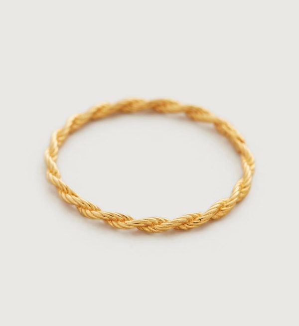 Jewelry Rings | Corda Skinny Ring 18k Gold Vermeil – Monica Vinader Womens www.sharongrantley.com