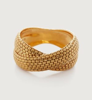 Jewelry Rings | Heirloom Woven Cross Ring 18k Gold Vermeil – Monica Vinader Womens www.sharongrantley.com