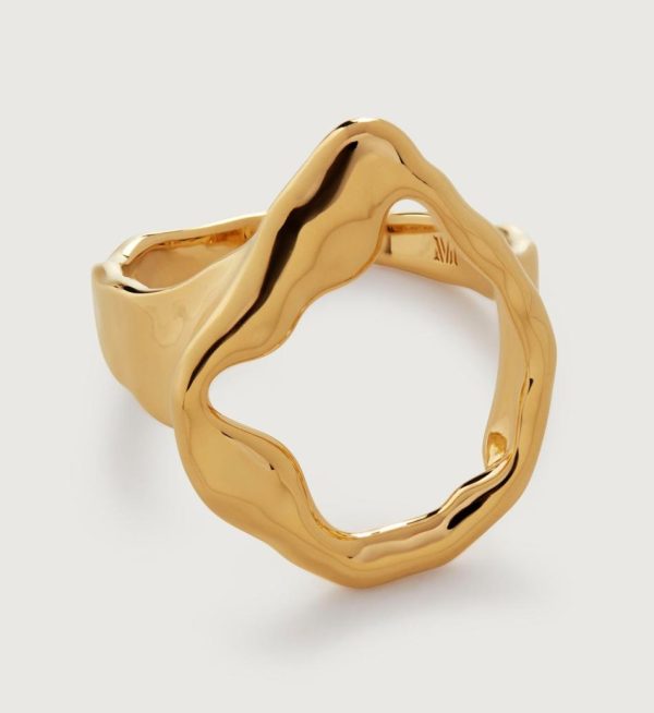 Jewelry Rings | Lagoon Open Ring 18k Gold Vermeil – Monica Vinader Womens www.sharongrantley.com