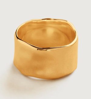Jewelry Rings | Siren Muse Wide Ring 18k Gold Vermeil – Monica Vinader Womens www.sharongrantley.com