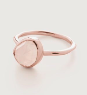 Jewelry Rings | Siren Stacking Ring 18k Rose Gold Vermeil – Monica Vinader Womens www.sharongrantley.com