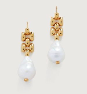 Earrings Earrings | Heirloom Baroque Pearl Earrings 18k Gold Vermeil – Monica Vinader Womens www.sharongrantley.com