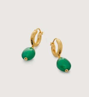 Earrings Earrings | Rio Gemstone Huggie Earrings 18k Gold Vermeil – Monica Vinader Womens www.sharongrantley.com